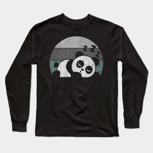 vintage sleeping panda Long Sleeve T-Shirt